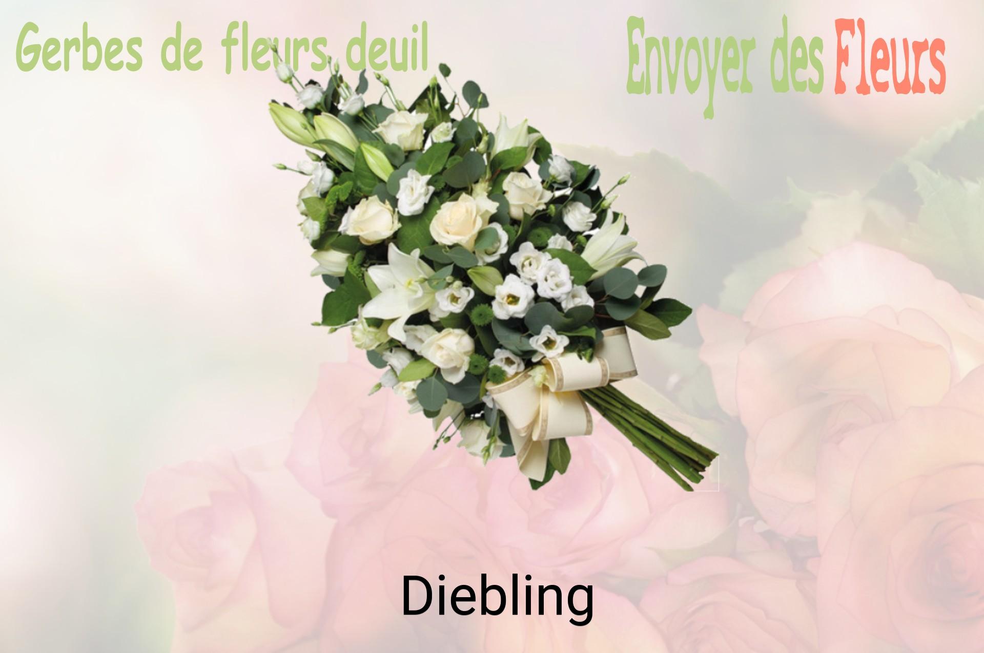 Gerbe de fleurs de deuil livrée à Diebling